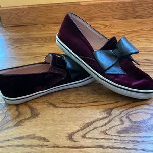 Kate Spade 7.5 Velvet Slip On Sneakers